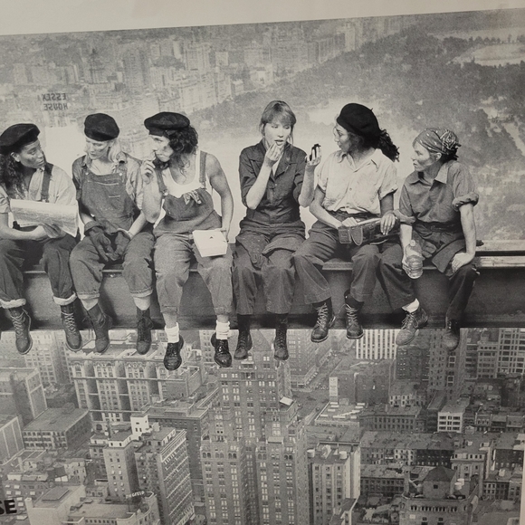 Unique Women's Version of Photo Lunch Atop A Skyscraper -Rockefeller Center - Picture 2 of 3